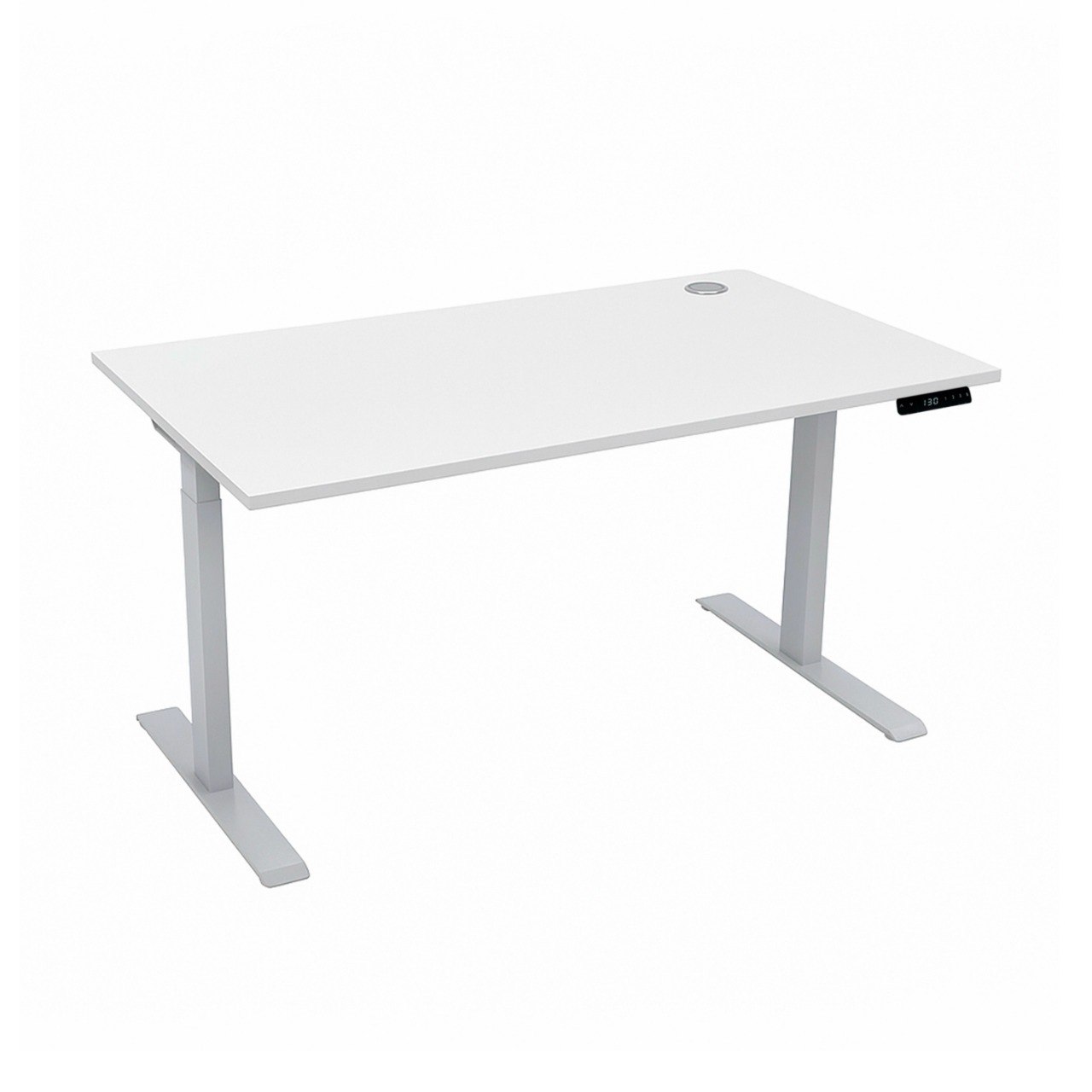 Стіл з електричним регулюванням висоти, двомоторний 2-ступеневий, із заглушкою, 1400х700х718-1223 мм, НІКАН ГРУП (69902)